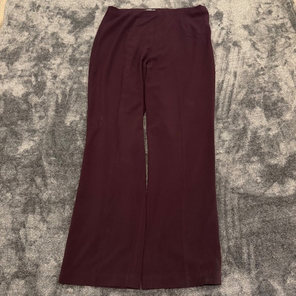 Coldwater Creek Pants - Coldwater Creek Burgundy Plum Wide Leg Stretch Dress Pants Size 10 H27720
